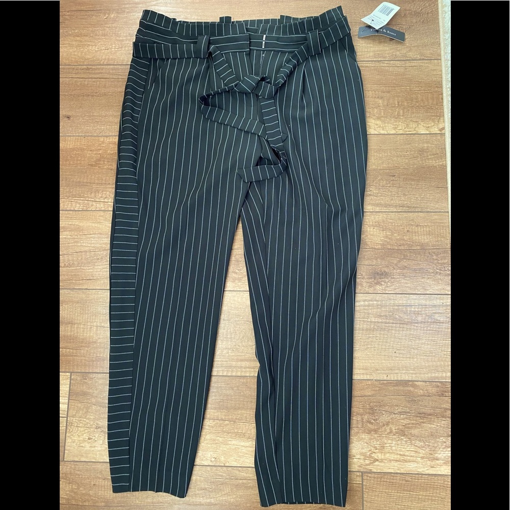 Paper bag ankle pants